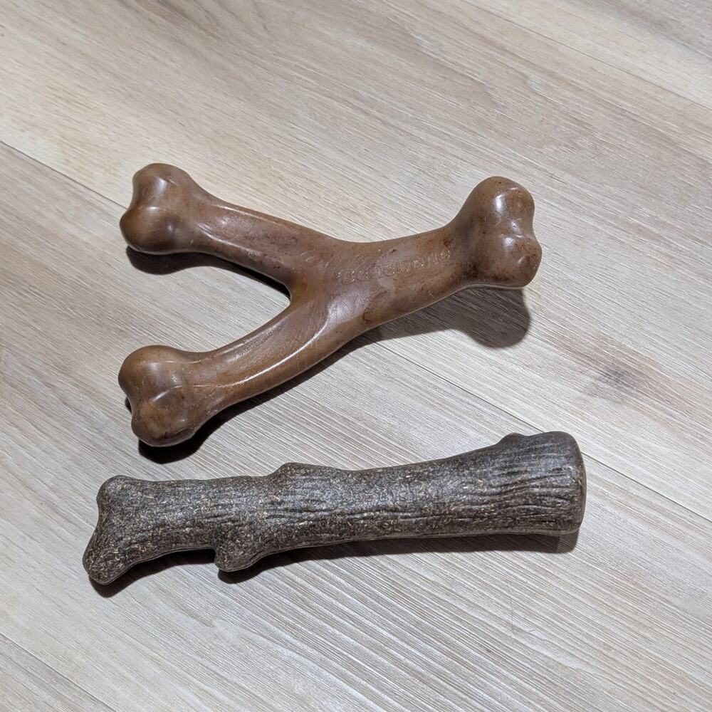 Benebone & Petstages | Dog Chew Toy Bundle Durable Bones Set of 2